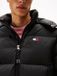 Tommy Jeans Doudoune Homme S Puffer Noir Polyester Imperméable À Capuche