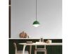 Nola Suspension Hide, Ø 17 cm, vert foncé, G9, aluminium/verre