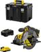 STANLEY FatMax V20 STANLEY FatMax Handcirkelzaag SFMCS500D1T (1 x 2,0 Ah accu + oplader + TSTAK VI opbergbox)