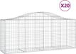 vidaXL Gabions - 20 pieces - arched - 200x50x80/100 cm - iron