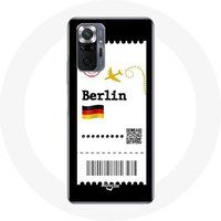 Maniacase Hoesje voor Xiaomi Redmi Note 10 Pro Air ticket Berlijn