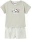 HELLO KITTY set T-shirt en short groen, gestreept