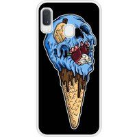 Ice cream skull bedrukt siliconen hoesje compatibel met Galaxy A20e