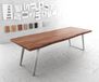 DELIFE Eettafel Edge acacia bruin 260x100 XL edelstaal schuin Live-Edge