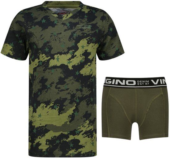 Vingino - B-254 wes set - Jongens - Tops - Maat 158-164 - Katoen/Elastaan - Deep Depths