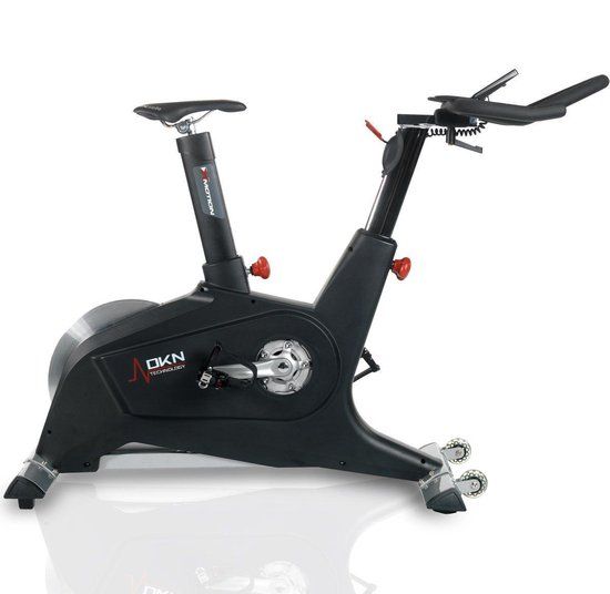 X-motion II - Indoor Fitness fiets - 22 kg vliegwiel - Bluetooth - Zwart/Zilver/Rood - Computergestuurde magneetrem