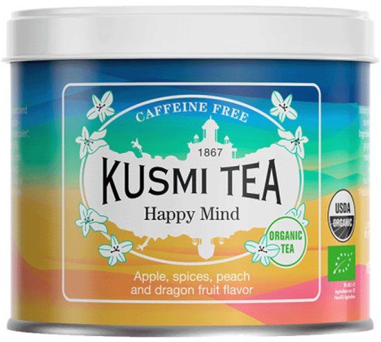 Kusmi Tea Biologische fruit- en kruidenthee Happy Mind, 100 g (in metalen blik)