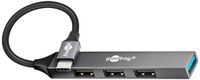 Goobay 74457 USB 3.2 Gen 1 Type-C Hub - 4x USB-A - 5000 Mbit/s - Licht Grijs