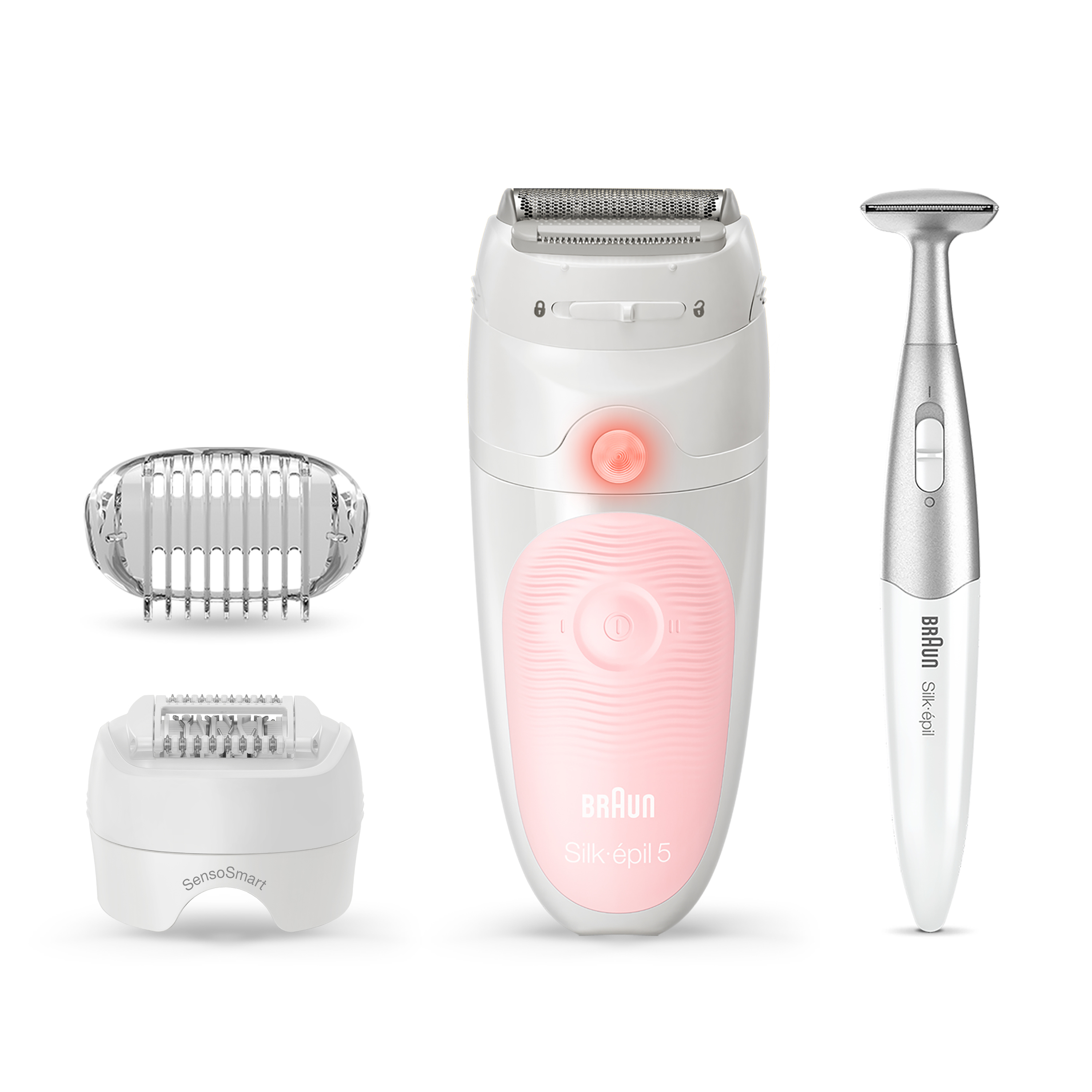 Braun Silk-&#233;pil 5 5-820 Epilator Voor Vrouwen Voor Zachte Ontharing, Wit/Roze