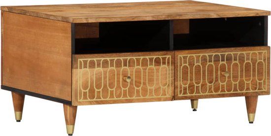 vidaXL Salontafel 80x54x40 cm massief mangohout