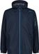 CMP Waterdichte jas met capuchon voor heren, zwart blauw, maat 56