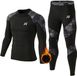 MEETHOO Thermoset - Thermo Ondergoed Heren - Zwarte camouflage - M