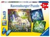 Panda Puzzel, 3 sets van elk 49 stukjes, Thema: Eenhoorns, Afmetingen: 21 x 21 cm, Vanaf 5 jaar