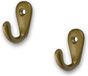 Merkloos Kapstokhaken - 1x stuks - mat goudkleurig - luxe kwaliteit - 3,5 x 2,7 cm - garderobe haakjes