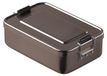 Icecat Lunchbox "Metallic" - Robuuste lunchbox en aluminium met een afneembaar deksel en praktische sluitclips - Anthraciet