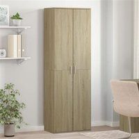 vidaXL Hoge kast 60x35x180 cm bewerkt hout sonoma eikenkleurig