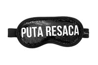 FISURA - "P*ta Resaca" koud gel oogmasker. Zwart koud oogmasker. Gelmasker voor gezwollen ogen en donkere kringen. Verfrissend oogmasker met boodschap. 18,5 cm x 9 cm