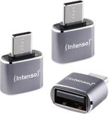 Intenso USB Adapter A480C - USB-A naar USB-C (3-pack)