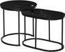 Homcom Ensemble de tables basses - Noir