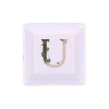 La UNITABLE s.r.l. Vierkant Schoteltje 10 cm - Wit/Goud Porselein