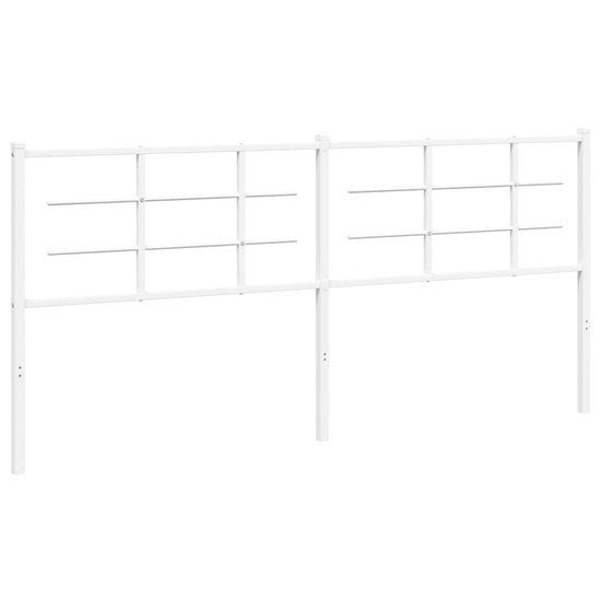 vidaXL Hoofdbord 200 cm metaal wit
