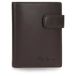 Pepe Jeans Luton verticale portemonnee met kliksluiting, bruin, 8,5 x 10,5 x 1 cm, leer van Joumma Bags