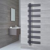 Hudson Reed Sèche-serviettes Anthracite Aluminium Salle de bain Chauffage | 160cm x 50cm | Tika