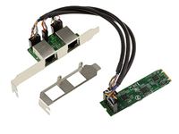 KALEA-INFORMATIQUE M.2 NGFF PCIe B+M Key 2-Port 2.5 Gigabit RJ45 LAN Ethernet Card with Dual Realtek RTL8125 Chipset