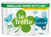 Le Trefle Hygiëne+ – toiletpapier – 6 rollen – 4 lagen – ultiem comfort – opmerkelijke zachtheid – maxi-vellen – recyclebare verpakking – FSC® gecertificeerd uniseks