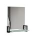trendteam smart living - Matix - Wandspiegel - turquoise - badkamerspiegel met metalen frame - (b x h x d) 64 x 74 x 24 cm - spiegel met plank - krasbestendig