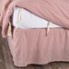 Boerderij Ticking Stripe Red King Bed Rok 78" x80", w/16" Drop, Op maat gemaakte stof Ruche