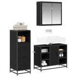 vidaXL Badkamermeubel Set 3 st Oud Hout 35 x 37,5 x 166 cm