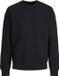 JACK & JONES Star basic sweat crew neck regular fit - heren sweatshirt katoenmengsel met O-hals - zwart