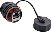 InLine® patchkabel koppeling, RJ45 Cat.6A, IP68, voor industrie, met stofkap