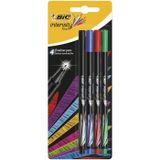 BIC Fineliner-pennenset 4-delig 0,4 mm - Levendige kleuren