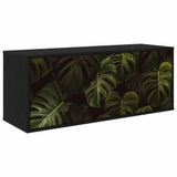 vidaXL - Wand - gemonteerd - TV - Kast - ELBURG - 102 x 33 x 40 cm Zwart eiken