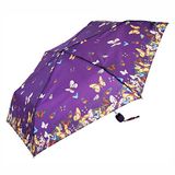 Le Monde du paraplu vlinders opvouwbare paraplu compact 24 cm violet