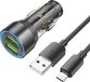 Hoco NZ12C QC 3.0 Chargeur allume-cigare Chargeur rapide Alimentation voiture 2x USB y compris câble de charge Micro USB pour Samsung Huawei Xiaomi