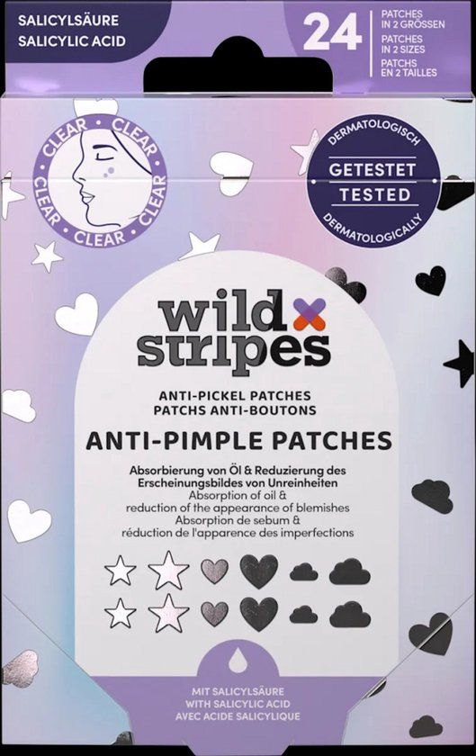 Wild Stripes Pleister Anti-Pimple Patches Holo Clear 24ST