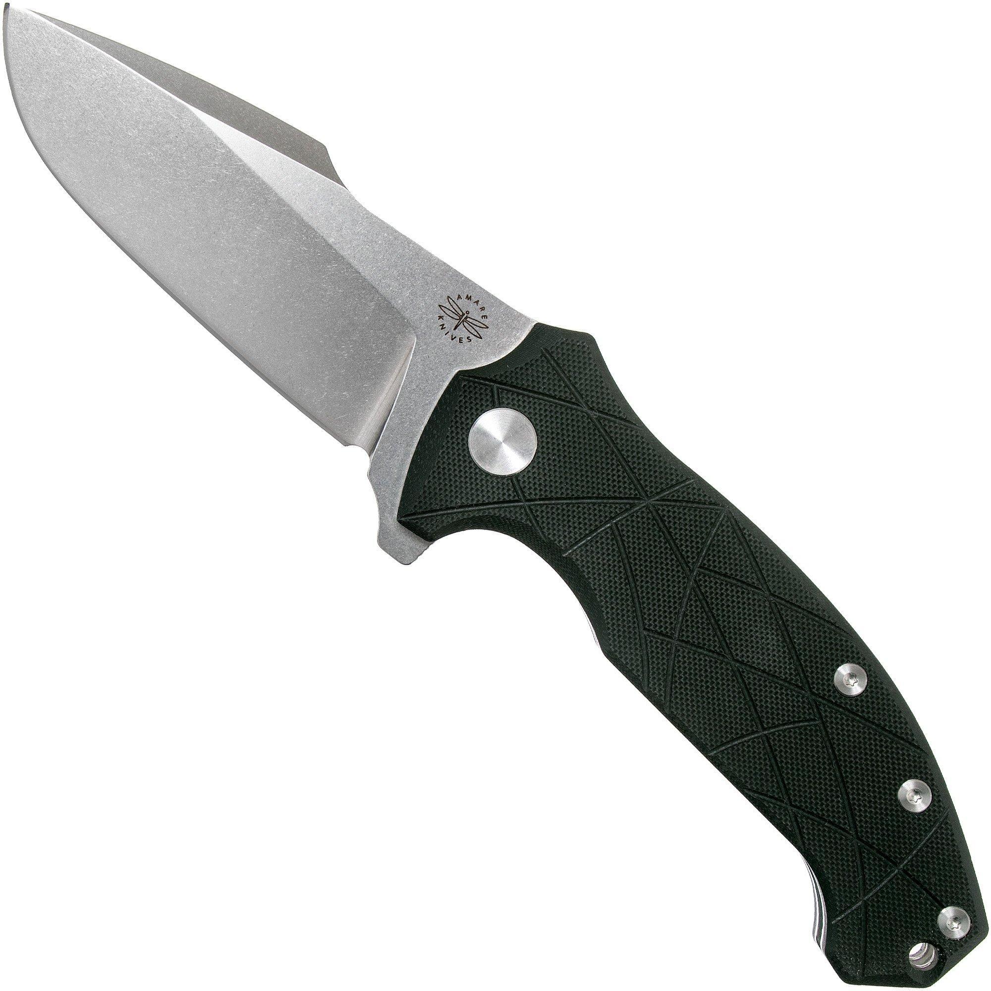 Amare Knives Coloso, black G10, zakmes