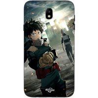 Maniacase Hoesje Samsung Galaxy j7 2018 izuku Midoriya, shoto Todoroki, Bakugo Katsuki, oorlog, één voor allen, my hero academia anime