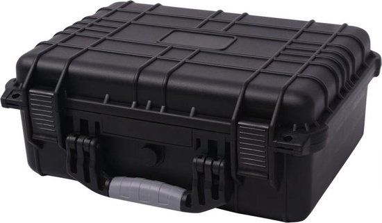 vidaXL Beschermende materiaalkoffer 40,6x33x17,4 cm zwart