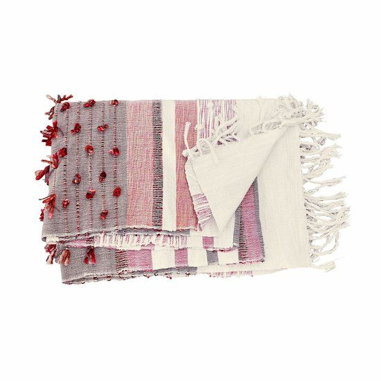 LOBERON Plaid Yazmira crème/roze