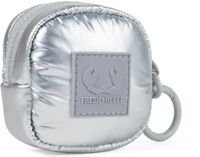 Fresh 'n Rebel Coze Pod - AirPods- en Oortjeshoesje - Compacte Etui met Rits en Karabijnhaak - Opbergtasje voor Oortjes, Sleutels en Accessoires - Liquid Silver