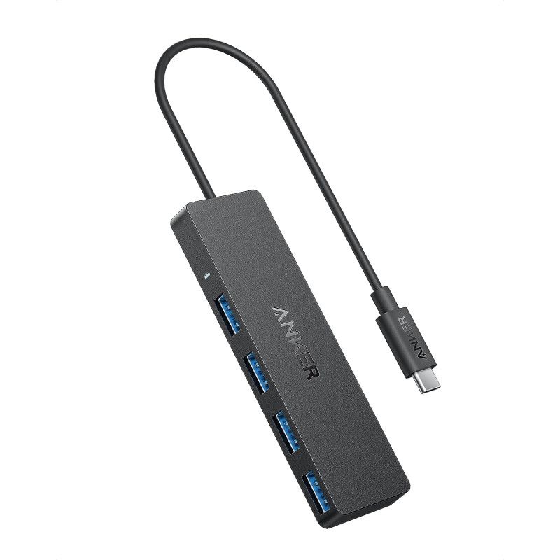 Anker Ultra Slim USB-C Data Hub (4-in-1, 5Gbps) - Black