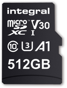 Integral 512GB PREMIUM HIGH SPEED MICROSDHC/XC V30 UHS-I U3