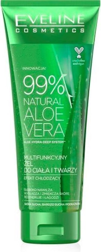 Eveline Cosmetics 99% Natural Aloe Vera Body &amp; Face Gel 250ml.