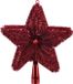Decoris Kaemingk B.V. Kerstboom piek - ster - rood - kunststof - 23 cm
