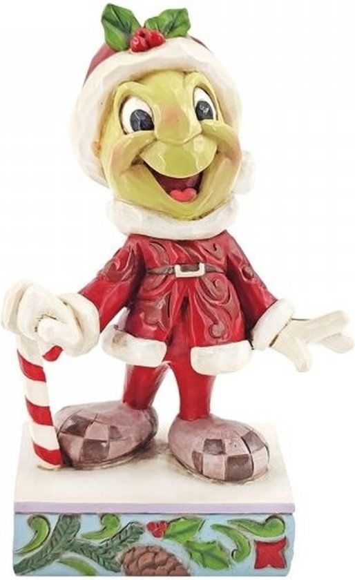 Disney Traditions Jiminy Cricket Christmas Figurine 11.5cm - Multi