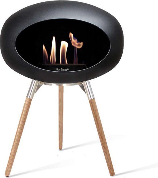 Le Feu Bio Ethanol Haardvuur - Black Ground Wood Low Oak - Vrijstaand